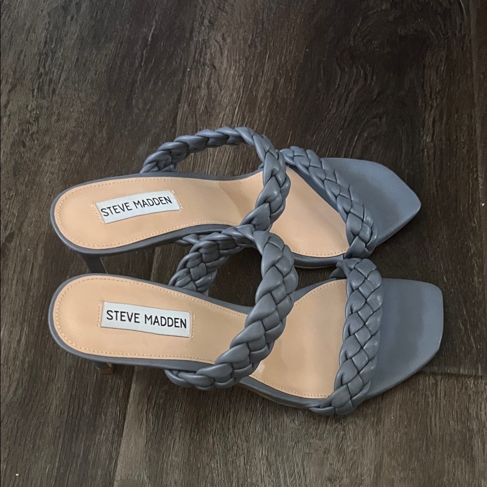 Steve Madden Braided Gray Heels